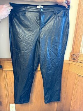 Addition Elle Black Faux Leather Pants